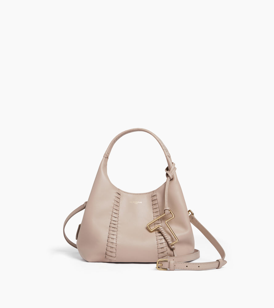 Bolso pequeño Juliette de cuero liso con cordones