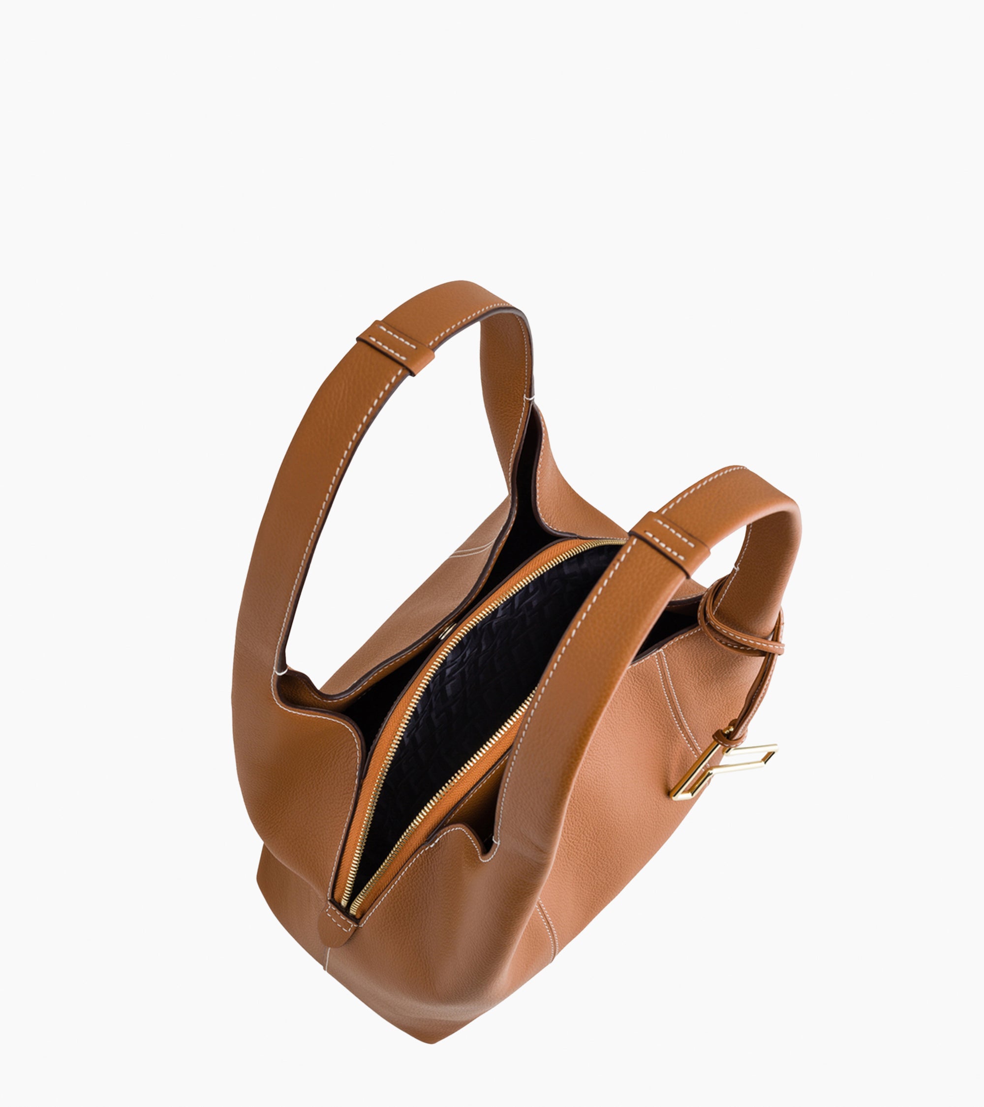 Bolso mediano Juliette de piel texturizada para llevar del hombro